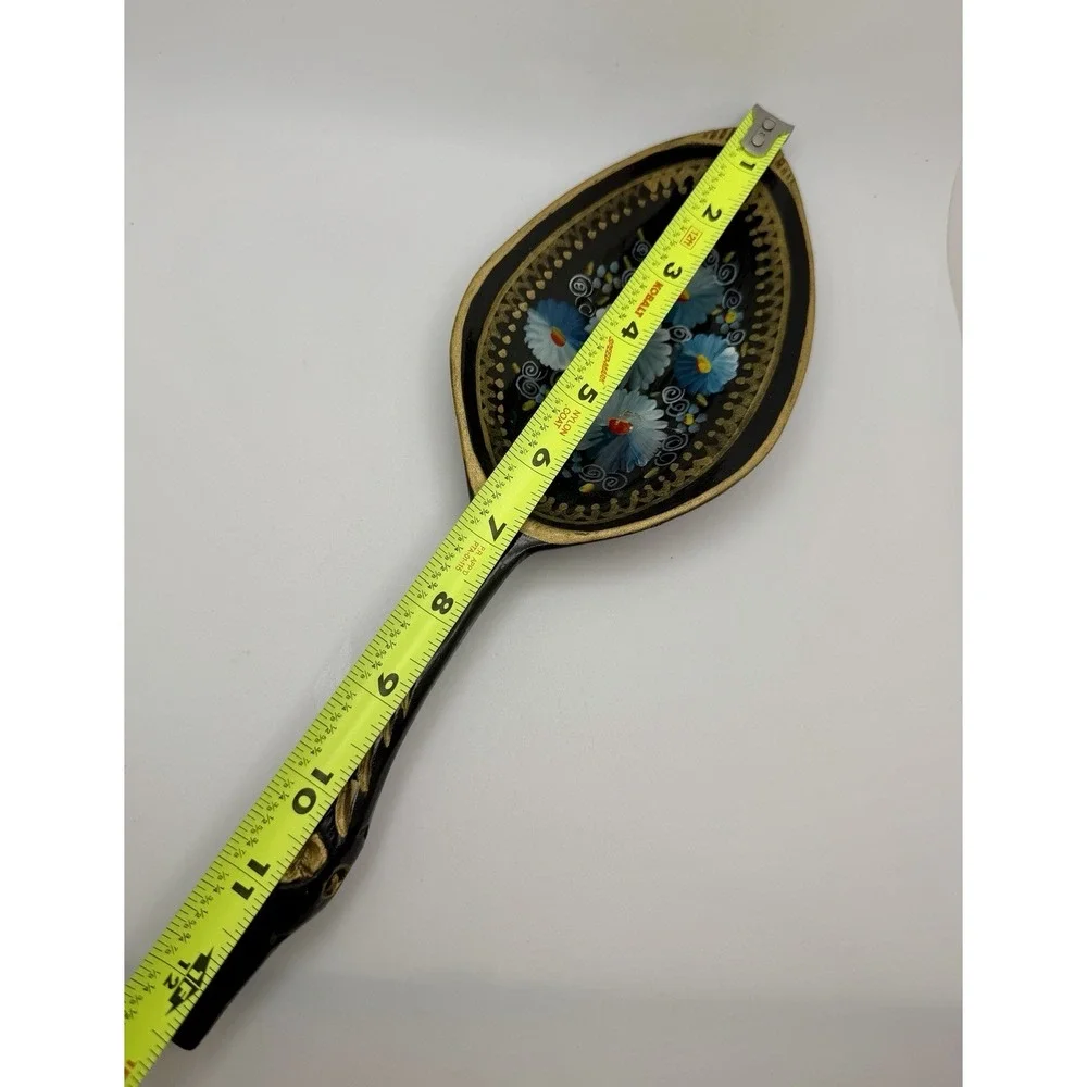 Vintage Russian Handpainted Lacquered Wood Spoon‎ (12